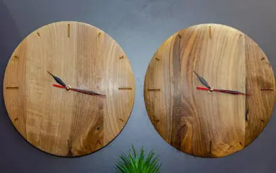 Wall Clock – Minimalist Walnut